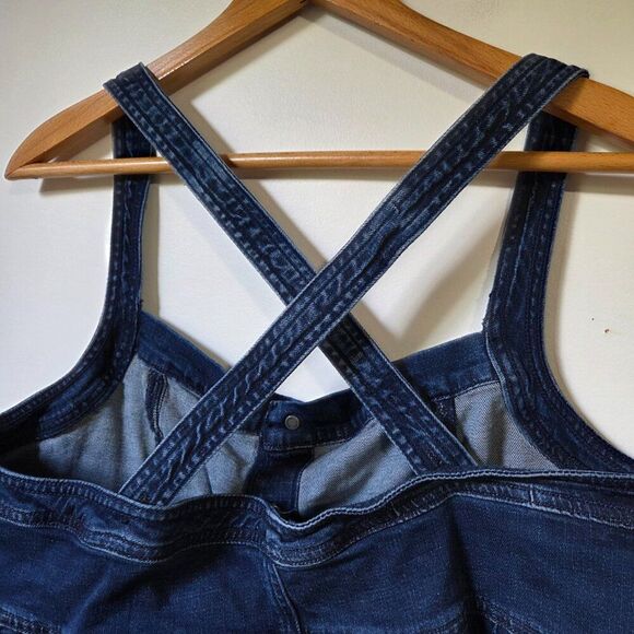 EUC AMERICAN EAGLE X BACK DENIM BUTTONED TANK TOP SIZE XL - Picture 4 of 13